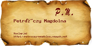 Petróczy Magdolna névjegykártya